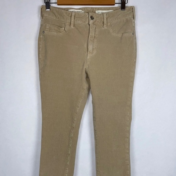 Pilcro and the Letterpress Tan Corduroy High-Rise Skinny Pants - Picture 1 of 7